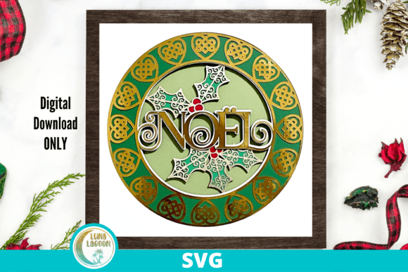 3D NOEL SVG for Christmas Shadow Boxes