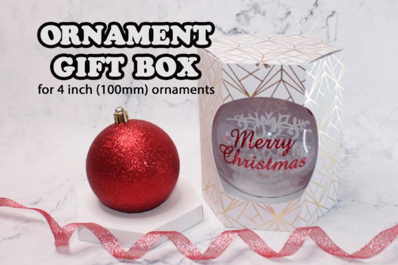 4 Round Ornament Box Svg for Christmas Branding
