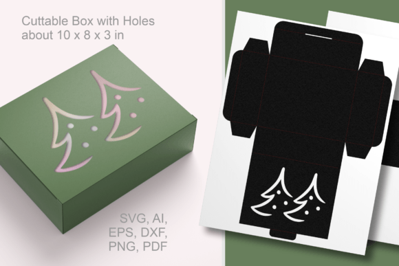 Couple of Xmas Trees Rectangular Box SVG Review