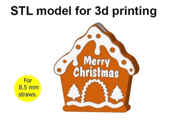 Gingerbread House, Straw Topper for Kitchen Amp