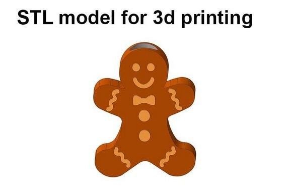 Gingerbread Man Straw Topper for Kitchen Amp