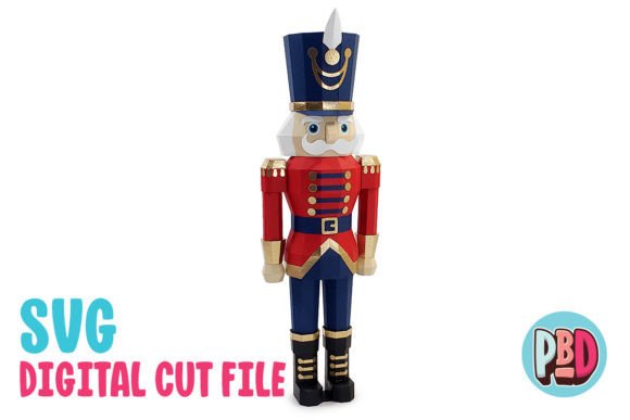 Nutcracker 3D Papercraft for Christmas Branding