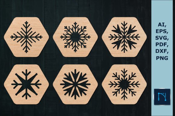 Paper Cut Snowflake Ornament SVG Bundle for Winter Amp