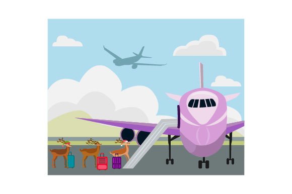 Reindeers Boarding Plane: A Christmas Asset Review