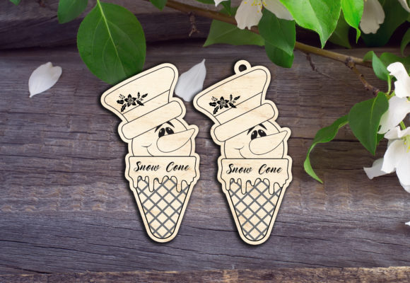 Snow Cone Snowman Ornament for Winter Amp Projects