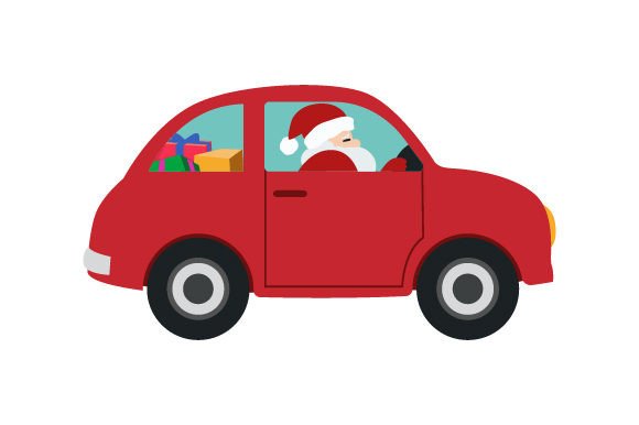 Stressed Santa in Traffic: A Christmas Marketing Asset