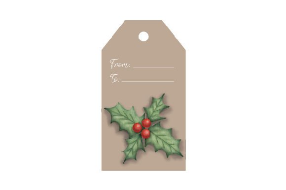 Vintage Ephemera Gift Tags for Christmas Branding