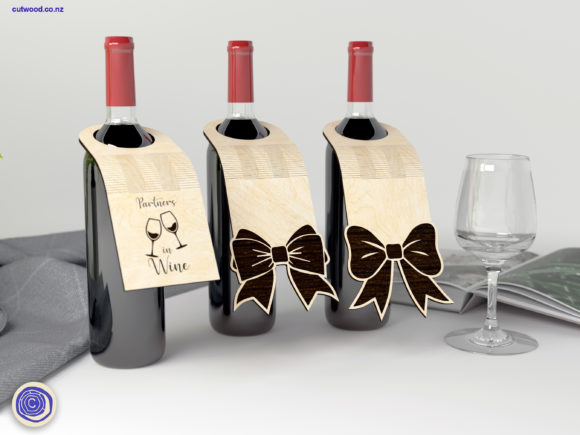 Wine Bottle Gift Tag for Birthday Crafts